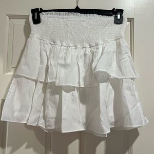 White Ruffled Women's Skirt